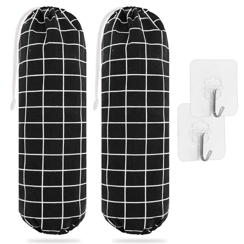 SWISSELITE 2Pcs Plastic Bag Holder, Reusable Plastic Bag Organizer Wall Mount, Large Grocery Bag Storage Dispenser, 22x9 IN - Image 1